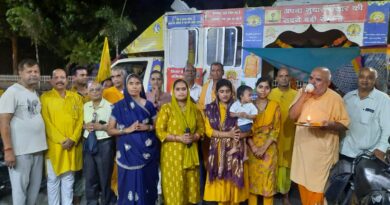 भगवती देवी शर्मा जन्म शताब्दी वर्ष पर शक्ति कलश यात्रा का कोरबा में भव्य स्वागत